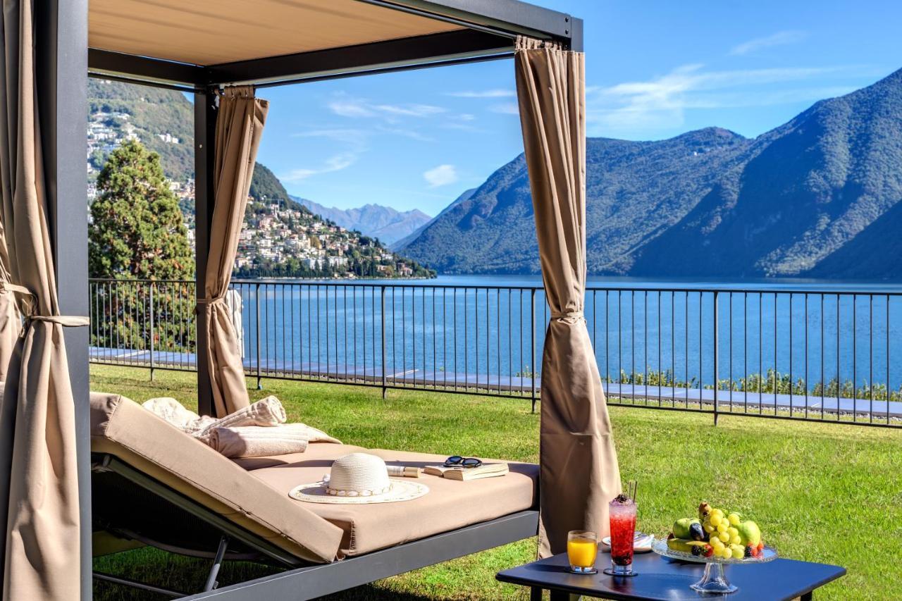 Hotel Splendide Royal Lugano Bagian luar foto The hotel's lakefront