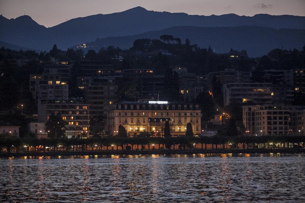 Hotel Splendide Royal Lugano Bagian luar foto View of the hotel from the sea